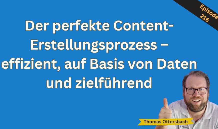 Der perfekte Content-Erstellungsprozess – effizient, auf Basis von Daten und zielführend #216